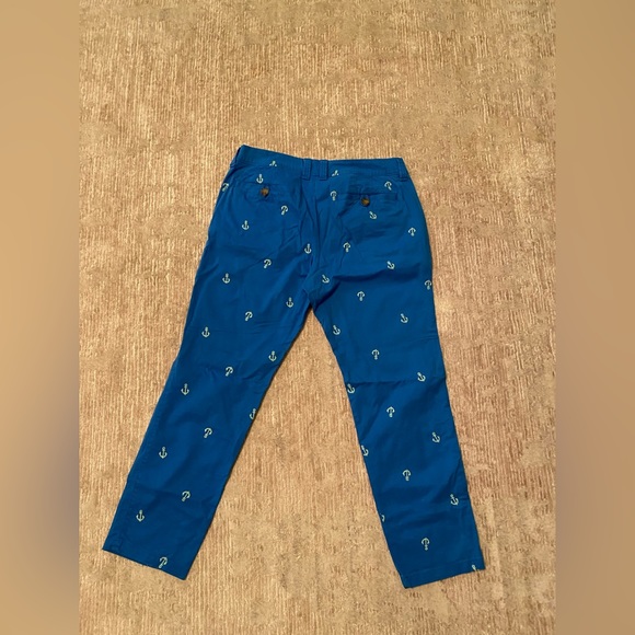 Green embroidered anchor sailor pants - Picture 2 of 4